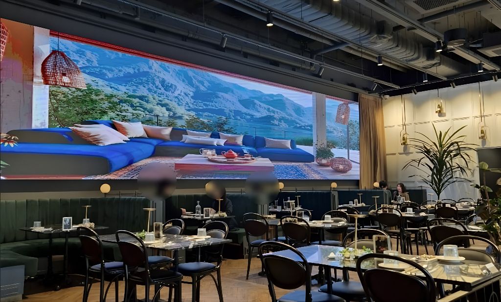 F&B 대형 LED 스크린 자연풍경 콘텐츠 연출